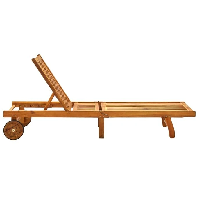 Chaise Longue De Jardin Avec Coussin Bois D'acacia Solide 16 5 Chaise Longue De Jardin Avec Coussin Bois D'acacia Solide 16 – Image 5