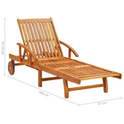 Chaise Longue De Jardin Avec Table Et Coussin Bois D'acacia 26 19 Chaise Longue De Jardin Avec Table Et Coussin Bois D'acacia 26 -Mobilier De Jardin Soldes chaise longue de jardin avec table et coussin bois d acacia 3666722430500 817844