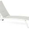 Chaise Longue En Aluminium Blanc Et Gris Chloé - Lot De 4