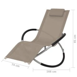 Chaise Longue Géométrique D'extérieur Acier Taupe -Mobilier De Jardin Soldes chaise longue geometrique d exterieur acier taupe 3666722527736 554704