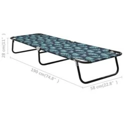 Chaise Longue Pliable Acier Motif De Feuilles -Mobilier De Jardin Soldes chaise longue pliable acier motif de feuilles 3666722363877 936225