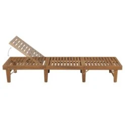 Chaise Longue Pliable Avec Coussin Bois D'acacia Solide -Mobilier De Jardin Soldes chaise longue pliable avec coussin bois d acacia solide 3666722417143 841803