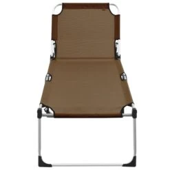 Chaise Longue Pliable Extra Haute Pour Seniors Marron Aluminium -Mobilier De Jardin Soldes chaise longue pliable extra haute pour seniors marron aluminium 3666722931236 554203