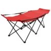 Chaise Longue Pliable Rouge Acier