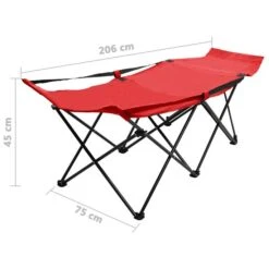 Chaise Longue Pliable Rouge Acier -Mobilier De Jardin Soldes chaise longue pliable rouge acier 8719883741956 554767