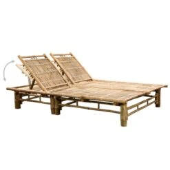 Chaise Longue Pour 2 Personnes Avec Coussins Bambou 8 -Mobilier De Jardin Soldes chaise longue pour 2 personnes avec coussins bambou 3666722752107 839438