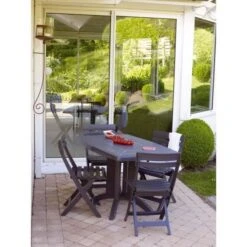 Chaise Miami Pliante - Anthracite -Mobilier De Jardin Soldes chaise miami pliante anthracite 3100038075869 659056