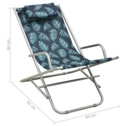 Chaises à Bascule 2 Pcs Acier Motif De Feuilles -Mobilier De Jardin Soldes chaises a bascule 2 pcs acier motif de feuilles 3666722363952 936159