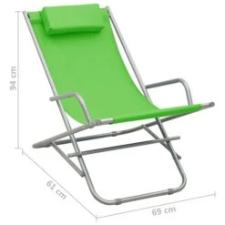 Chaises à Bascule 2 Pcs Acier Vert -Mobilier De Jardin Soldes chaises a bascule 2 pcs acier vert 3666722363983 936133