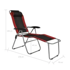 Chaises Inclinables De Camping 2 Pcs Rouge Et Noir -Mobilier De Jardin Soldes chaises inclinables de camping 2 pcs rouge et noir 8718475965862 1354666