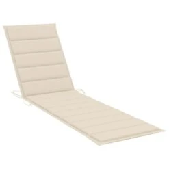 Chaises Longues 2 Pcs Avec Coussin Crème Bois De Teck Solide -Mobilier De Jardin Soldes chaises longues 2 pcs avec coussin creme bois de teck solide 3666722391337 897279