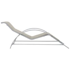 Chaises Longues 2 Pcs Avec Table Aluminium Crème -Mobilier De Jardin Soldes chaises longues 2 pcs avec table aluminium creme 3666722363235 936779