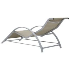 Chaises Longues 2 Pcs Avec Table Aluminium Crème -Mobilier De Jardin Soldes chaises longues 2 pcs avec table aluminium creme 3666722363235 936780