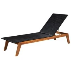 Chaises Longues 2 Pcs Et Table Résine Tressée Et Bois D'acacia -Mobilier De Jardin Soldes chaises longues 2 pcs et table resine tressee et bois d acacia 8719883785363 981553
