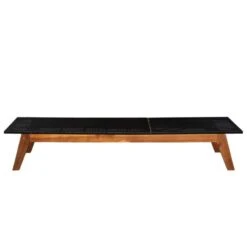 Chaises Longues 2 Pcs Et Table Résine Tressée Et Bois D'acacia -Mobilier De Jardin Soldes chaises longues 2 pcs et table resine tressee et bois d acacia 8719883785363 981554