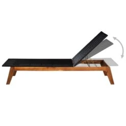 Chaises Longues 2 Pcs Et Table Résine Tressée Et Bois D'acacia -Mobilier De Jardin Soldes chaises longues 2 pcs et table resine tressee et bois d acacia 8719883785363 981555