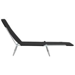Chaises Longues Pliables 2 Pcs Acier Et Tissu Noir -Mobilier De Jardin Soldes chaises longues pliables 2 pcs acier et tissu noir 3666722327213 978224
