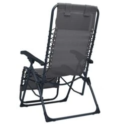 Chaises Pliables De Terrasse 2 Pcs Gris Textilène -Mobilier De Jardin Soldes chaises pliables de terrasse 2 pcs gris textilene 3666722356558 942181