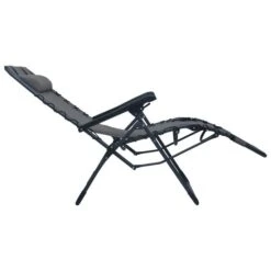 Chaises Pliables De Terrasse 2 Pcs Gris Textilène -Mobilier De Jardin Soldes chaises pliables de terrasse 2 pcs gris textilene 3666722356558 942183