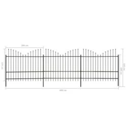 Clôture De Jardin Dessus Lance Inversé Acier (1,5-1,75)x6m Noir 9 Clôture De Jardin Dessus Lance Inversé Acier (1,5-1,75)x6m Noir -Mobilier De Jardin Soldes cloture de jardin dessus lance inverse acier 1 5 1 75 x6m noir 8718475585923 1274977