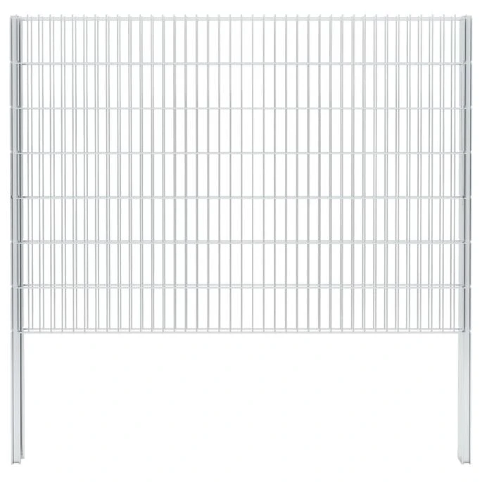 Clôture Gabion 2D Acier Galvanisé 2,008x1,43m 14m Total Argenté 2 Clôture Gabion 2D Acier Galvanisé 2,008x1,43m 14m Total Argenté – Image 2