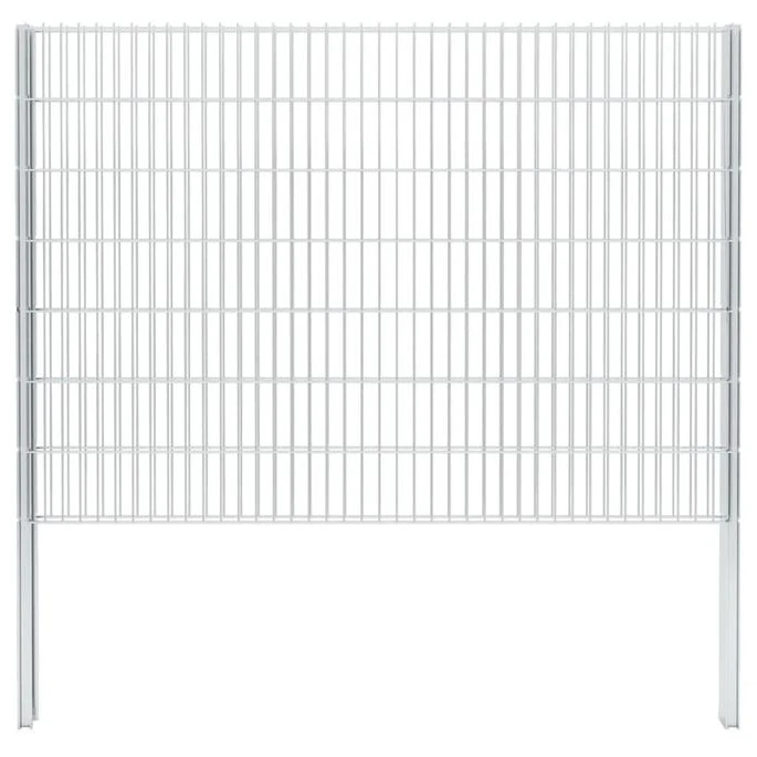 Clôture Gabion 2D Acier Galvanisé 2,008x1,43m 16m Total Argenté 2 Clôture Gabion 2D Acier Galvanisé 2,008x1,43m 16m Total Argenté – Image 2