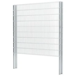 Clôture Gabion 2D Acier Galvanisé 2,008x1,83m 8 M Total Argenté -Mobilier De Jardin Soldes cloture gabion 2d acier galvanise 2 008x1 83m 8 m total argente 8718475553601 1341538