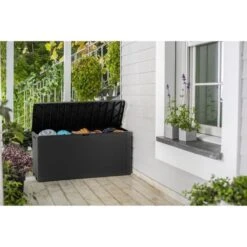 Coffre De Jardin - Emily 270L Anthracite -Mobilier De Jardin Soldes coffre de jardin emily 270l anthracite 7290112634580 597517