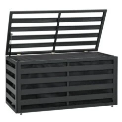 Coffre De Rangement Jardin Métal Anthracite Belie 100 Cm -Mobilier De Jardin Soldes coffre de rangement jardin metal anthracite 100 cm 8719883852621 400392