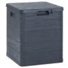 Coffre De Rangement Plastique Anthracite Nited 42 Cm