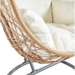 COSTA Fauteuil Oeuf Suspendu En Résine Tressée - Coussin En Polyester -Mobilier De Jardin Soldes costa fauteuil oeuf suspendu en resine tressee coussin en polyester 3612408098342 438564