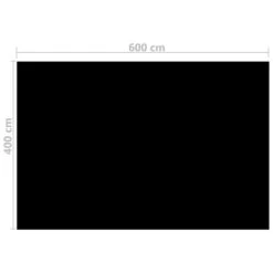 Couverture De Piscine Rectangulaire 600x400 Cm PE Noir -Mobilier De Jardin Soldes couverture de piscine rectangulaire 600x400 cm pe noir 3666722935500 1221188
