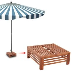 Couverture De Support De Parasol En Bois -Mobilier De Jardin Soldes couverture de support de parasol en bois 3666722181884 1216548