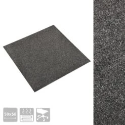 Dalles De Tapis De Sol 20 Pcs 5 M² 50x50 Cm Anthracite -Mobilier De Jardin Soldes dalles de tapis de sol 20 pcs 5 m 50x50 cm anthracite 3666722197939 1172190