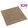 Dalles De Tapis De Sol 20 Pcs 5 M² Beige