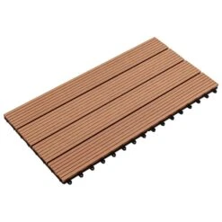 Dalles WPC 60x30 Cm 6 Pcs 1m² Marron -Mobilier De Jardin Soldes dalles wpc 60x30 cm 6 pcs 1m marron 3666722178853 1219244