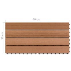 Dalles WPC 60x30 Cm 6 Pcs 1m² Marron -Mobilier De Jardin Soldes dalles wpc 60x30 cm 6 pcs 1m marron 3666722178853 1219247