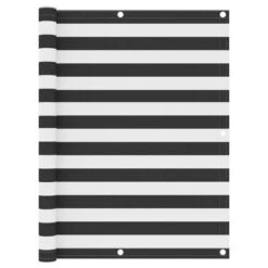 Écran De Balcon Anthracite Et Blanc 120x300 Cm Tissu Oxford