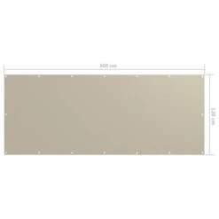 Écran De Balcon Beige 120x300 Cm Tissu Oxford -Mobilier De Jardin Soldes ecran de balcon beige 120x300 cm tissu oxford 3666722506854 615395