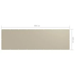 Écran De Balcon Beige 120x400 Cm Tissu Oxford -Mobilier De Jardin Soldes ecran de balcon beige 120x400 cm tissu oxford 3666722777209 731707