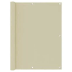 Écran De Balcon Crème 120x600 Cm Tissu Oxford