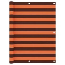 Écran De Balcon Orange Et Marron 120x400 Cm Tissu Oxford