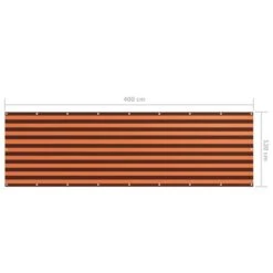 Écran De Balcon Orange Et Marron 120x400 Cm Tissu Oxford -Mobilier De Jardin Soldes ecran de balcon orange et marron 120x400 cm tissu oxford 3666722506892 615375