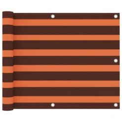 Écran De Balcon Orange Et Marron 75x400 Cm Tissu Oxford