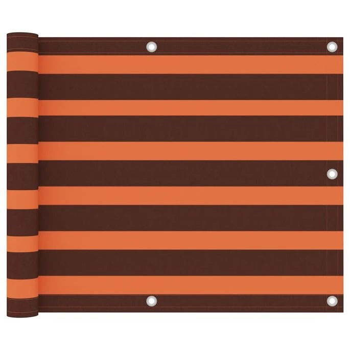 Écran De Balcon Orange Et Marron 75x400 Cm Tissu Oxford 1 Écran De Balcon Orange Et Marron 75x400 Cm Tissu Oxford