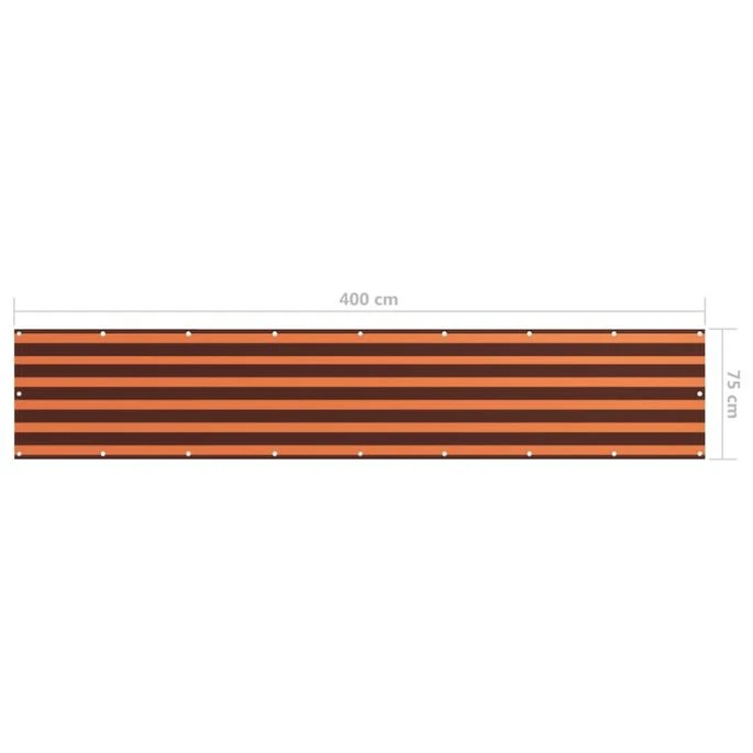 Écran De Balcon Orange Et Marron 75x400 Cm Tissu Oxford 5 Écran De Balcon Orange Et Marron 75x400 Cm Tissu Oxford – Image 5