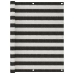 Écran De Balcon PEHD 120x300 Cm Anthracite Et Blanc