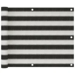 Écran De Balcon PEHD 75x300 Cm Anthracite Et Blanc
