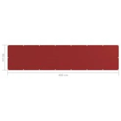 Écran De Balcon Rouge 90x400 Cm PEHD -Mobilier De Jardin Soldes ecran de balcon rouge 90x400 cm pehd 3666722313988 991560