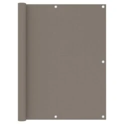 Écran De Balcon Taupe 120x400 Cm Tissu Oxford
